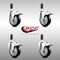 Service Caster 4 Inch 316SS Black Poly Swivel 1 Inch Expanding Stem Caster Set Lock Brake SCC-SS316TTLEX20S414-PPUB-BLK-1-4 - alternate 4